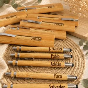 Bolígrafos de Bambú Personalizados