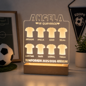 Lámpara Infantil Personalizada base madera