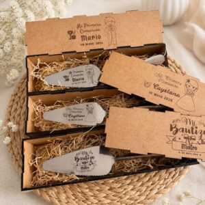 Palas Infantil Personalizadas con Caja de Madera